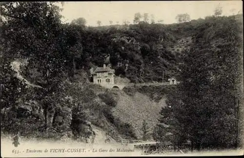 Ak Vichy-Cusset Allier, La Gare des Malavaux