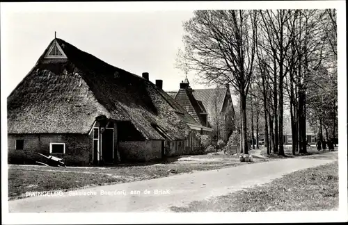 Ak Dwingeloo Drenthe Niederlande, Saskische Boerderij aan de Brink