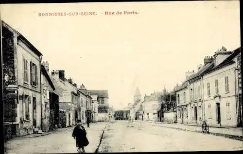 Ak Bonnières-sur-Seine Yvelines, Rue de Paris