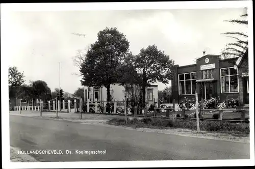 Ak Hollandscheveld Drenthe Niederlande, Ds. Kooimanschool, Schule