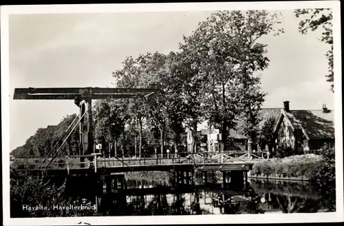 Ak Havelte Drenthe Niederlande, Havelterbrug, Klappbrücke