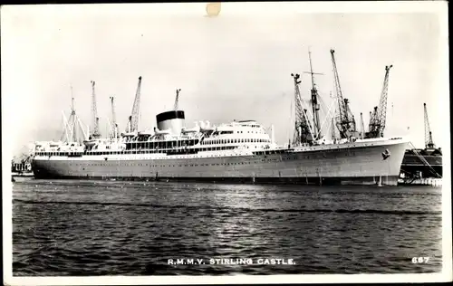 Ak Steamer Stirling Castle, Dampfschiff, Union Castle Line