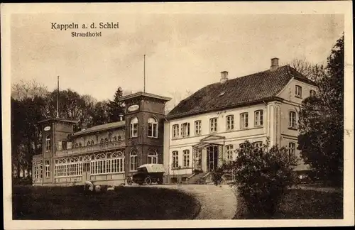 Ak Kappeln an der Schlei, Strandhotel, Vorderansicht