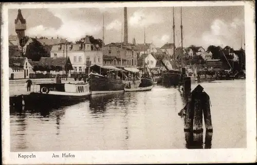 Ak Kappeln an der Schlei, Hafenpartie