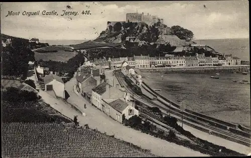 Ak Jersey Kanalinseln, Mont Orgueil Castle