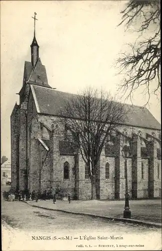 Ak Nangis Seine et Marne, L'Eglise Saint Martin