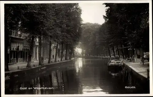 Ak Gouda Südholland Niederlande, Oost en Westhaven