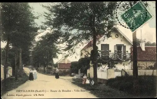 Ak Orvilliers Yvelines, Route de Houdan, Villa Bauve