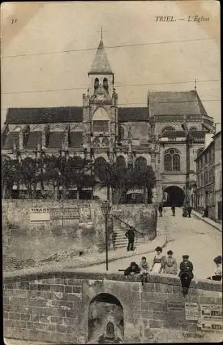 Ak Triel sur Seine Yvelines, Eglise