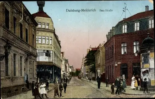 Ak Meiderich Duisburg im Ruhrgebiet, Baustraße