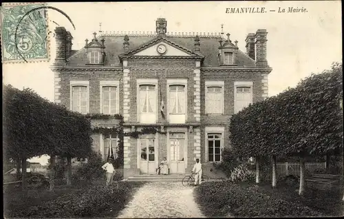 Ak Emanville Eure, Mairie