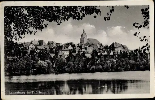 Ak Ronneburg Greiz Thüringen, Durchblick zur Stadt
