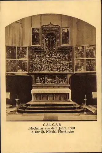 Ak Kalkar Westfalen, Hochaltar aus dem Jahre 1500 in der St. Nikolai Pfarrkirche