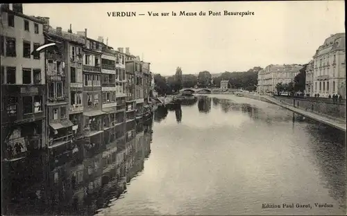 Ak Verdun Meuse, Vue sur la Meuse du Pont Beaurepaire