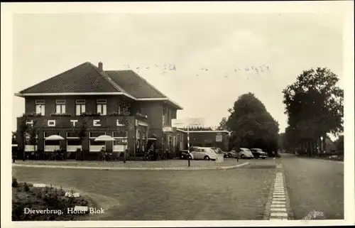 Ak Dieverbrug Drenthe, Hotel Blok