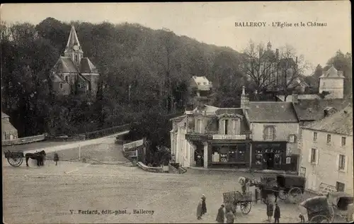 Ak Balleroy Calvados, L'Eglise, Le Chateau