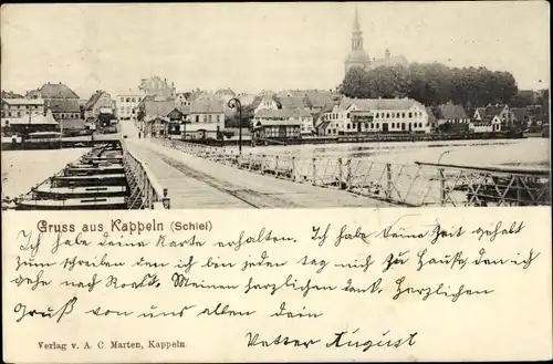 Ak Kappeln an der Schlei, Schleibrücke, Nicolaikirche