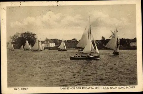 Ak Bad Arnis an der Schlei, Regatta, Sundsacker