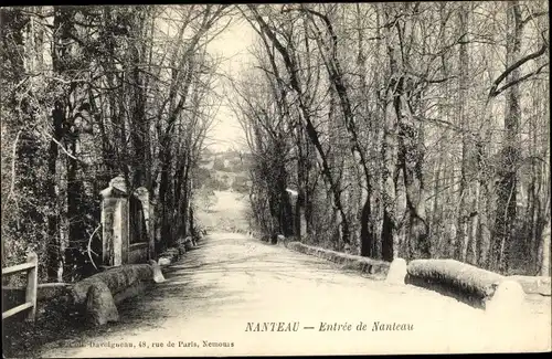 Ak Nanteau sur Lunain Seine et Marne, Entree de Nanteau