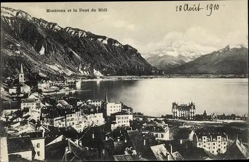 Ak Montreux Kanton Waadt, Et la Dent du Midi