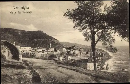 Ak Ventimiglia Liguria, Panorama vista da Ponente