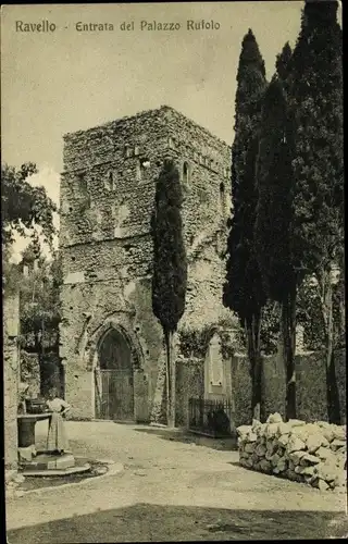 Ak Ravello Campania Italien, Entrata del Palazzo Rufolo