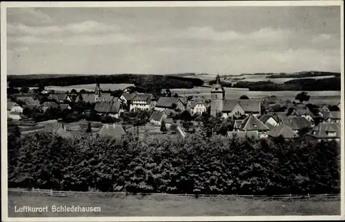 Ak Schledehausen Bissendorf in Niedersachsen, Panorama vom Ort