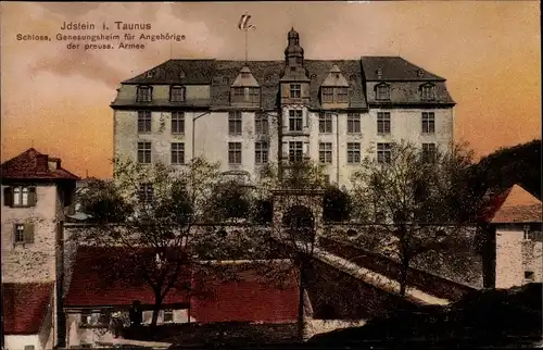 Ak Idstein im Taunus Hessen, Schloss, Genesungsheim der preuss. Armee, Frontansicht