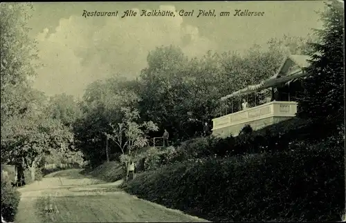 Ak Fissau Eutin in Ostholstein, Restaurant Alte Kalkhütte, Carl Piehl, am Kellersee