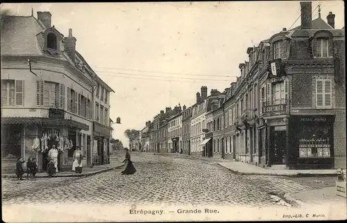 Ak Etrépagny Eure, Grand Rue