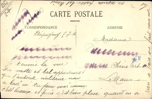 Ak Etrépagny Eure, Place de la Gare