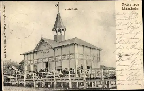 Ak Maasholm in Schleswig Holstein, Schleihalle