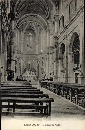 Ak Laheycourt Meuse, Interieur de l'Eglise