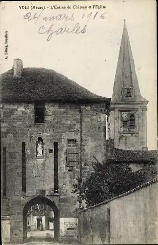 Ak Void Meuse, L'Entree du Chateau et l'Eglise