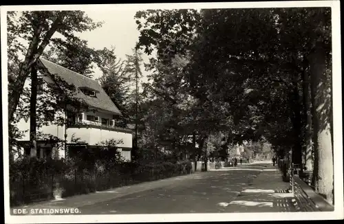 Foto Ak Ede Gelderland, Stationsweg