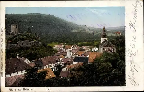 Ak Heimbach in der Eifel, Panorama