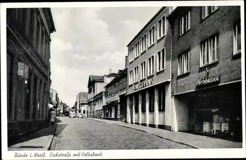 Ak Bünde in Westfalen, Eschstraße mit Volksbank