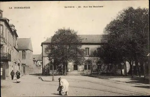 Ak Bayeux Calvados, Rue des Bocuhers