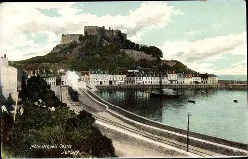 Ak Jersey Kanalinseln, Mont Orgueil Castle