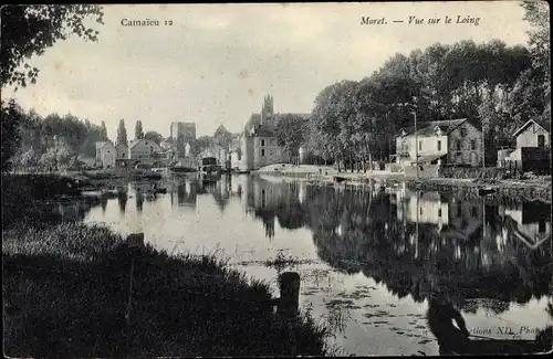 Ak Moret-sur-Loing Seine et Marne, Vue sur le Loing
