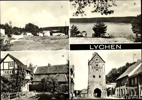 Ak Lychen im Kreis Uckermark, Zeltplatz Rehberge und Freibad am Wurlsee, Stargarder Tor, Malerwinkel