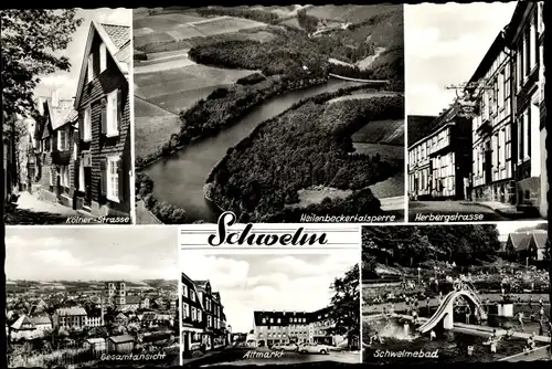 Ak Schwelm in Westfalen, Schwelmebad, Heilenbeckertalsperre, Gesamtansicht