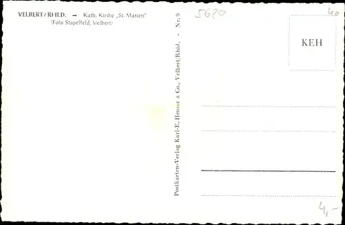 Ak Velbert im Rheinland, Sankt Marien, Innenansicht