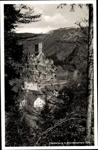 Ak Manderscheid in der Eifel Rheinland Pfalz, Niederburg