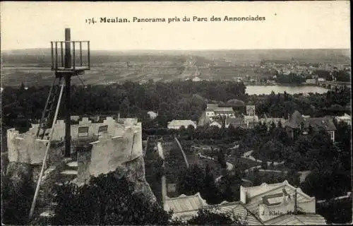 Ak Meulan en Yvelines, Panorama pris du Parc des Annonciades