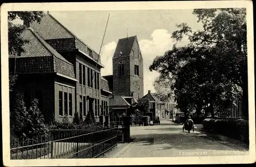 Ak Loppersum Groningen Niederlande, Gemeentehuis