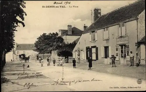 Ak Saint Denis en Val Loiret, La Place