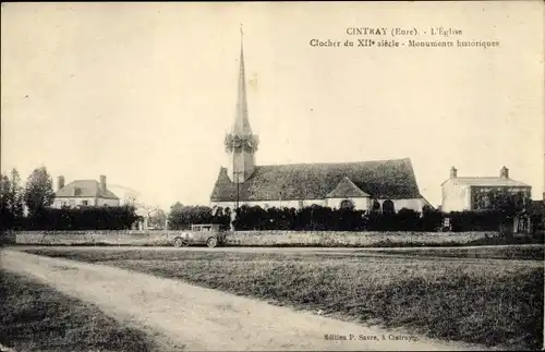 Ak Cintray Eure, L'Eglise, Clocher