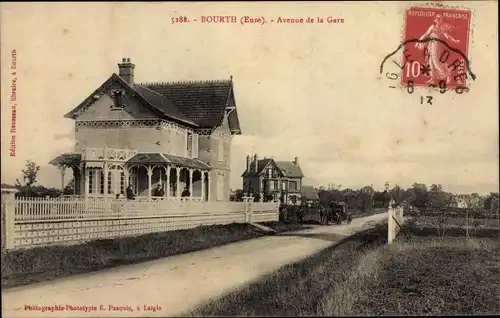 Ak Bourgtheroulde Eure, Avenue de la Gare