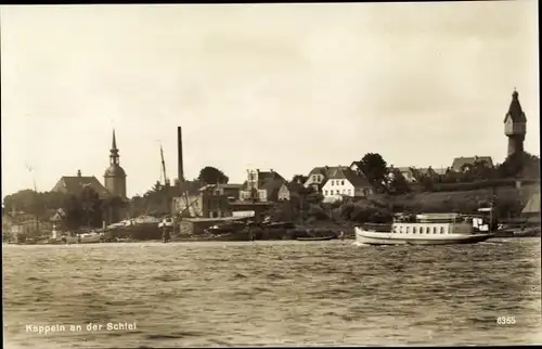 Ak Kappeln an der Schlei, Schleipartie, Nicolaikirche, Wasserturm